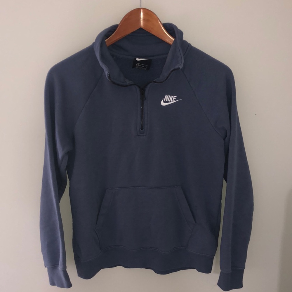Nike Navy Blue Quarter-Zip Sweatshirt